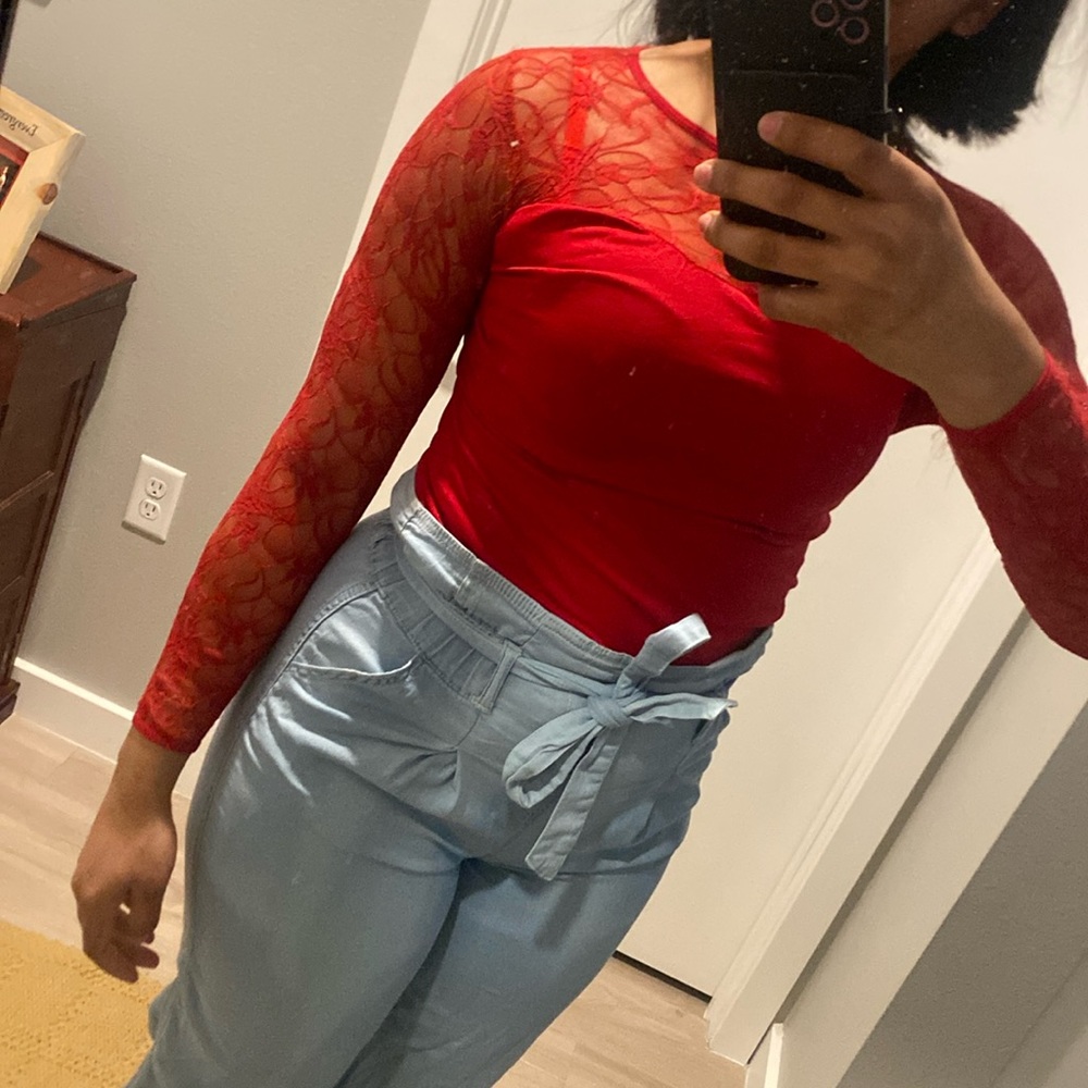 Red blouse/top